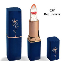 (03) Bright Flower Crystal Jelly Lipstick Magic Gold Color Cosmetic