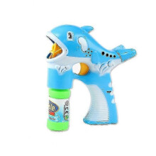 (Pink and Blue, whale) Whale-Shaped Automatic Bubble Blowing Machine with Bubble Gun for Outdoor Garden Parties and Kids