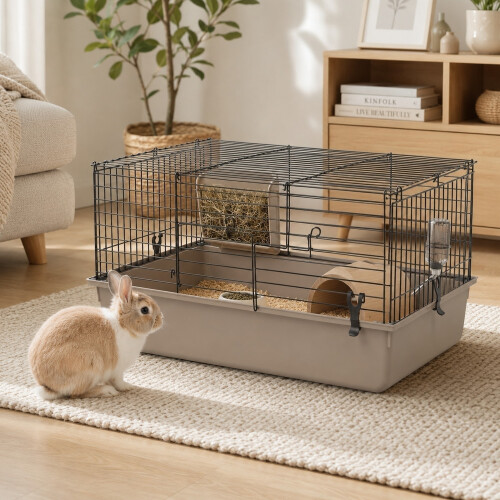(Small) Indoor Guinea Pig Cage Single Level Plastic Base 1