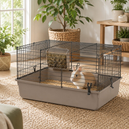 (Small) Indoor Guinea Pig Cage Single Level Plastic Base 2