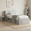 VidaXL vidaXL Headboard Cabinet with Storage Concrete Grey Engineered Wood 1