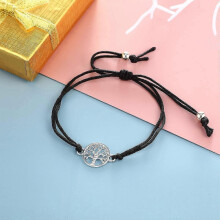 3 Pieces Tree Bracelet Adjustable Bracelet Black Textile Strap Gift For