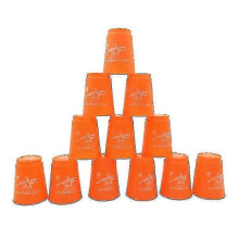(A, Orange) Speed Stacks | Official Sport Stacking Set - 12 Cups For Speed Training Travel Party Games