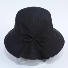 (Black, 56-58cm) Women's Bucket Hat with Bowknot Japanese Style Spring Summer Sun Hat UPF 50+ Foldable Wide Brim Packable Outdoor