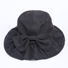 (Black, M(56-58cm)) Japanese Straw Cotton Linen Wide Brim Sun Hat Spring Summer Fisherman Hat Foldable Bucket Hat UV Protection Fashion