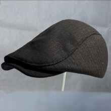 (Black, One size) New British Beret Warm Men's Earflap Hat for Seniors Casual Driver Cap
