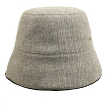 (Grey, one size) Women's Corduroy Bucket Hat Winter Thick Wool Fedora Sun Shade Face Cover Fleece Beanie Casual