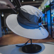 (Dark gray, Adjustable) Men's Summer Breathable Quick-Dry Mesh Sun Hat Foldable Outdoor UV Protection Cap