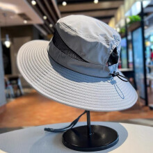 (Light gray, Adjustable) Men's Summer Breathable Quick-Dry Mesh Sun Hat Foldable Outdoor UV Protection Cap