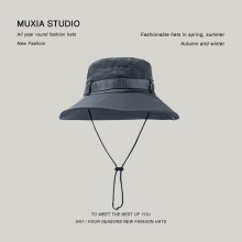 (Gray) New Summer Bucket Hat Outdoor Fishing Sun Hat Hiking Sunscreen Cap Foldable Wide Brim UPF 50+
