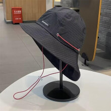 (black, One size) Summer Outdoor Bucket Hat for Men Women Camping Sun Hat Drawstring Wide Brim Sunscreen Waterproof Breathable