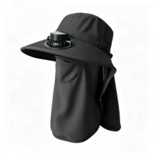(Black) Simple Japanese Sun Protection Brim Hat Women Trendy Spring Summer Outdoor Fisherman Hat Unisex