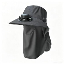 (Dark gray) Simple Japanese Sun Protection Brim Hat Women Trendy Spring Summer Outdoor Fisherman Hat Unisex