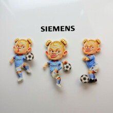 (shape 4) Haaland Topknot Rotating Refrigerator Magnet Funny Football Magnet Man City Fan Creative Gift Unique Design