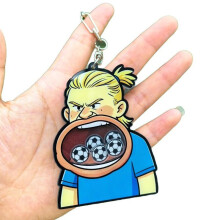 Haaland Bobblehead Keychain Funny World Cup Football Star Pendant Student Gift Cartoon Doll Accessory
