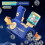 (Blue) Bubble Machine for Children Automatic Bazooka Bubbles with Light Bu... 1