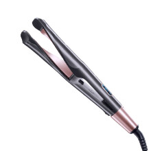 Hair Curler & Straightener 2 in 1, Spiral Wave Curling Iron, Professional Hair Straighteners