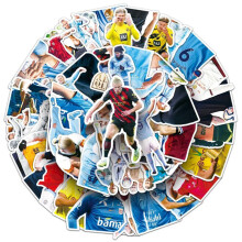 Haaland Soccer Stickers 50Pcs Waterproof Decals for Phone Case Cup Sports Star Decor