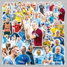 Haaland Stickers 50Pcs DIY Waterproof Football Sports Star Decal for Phone Laptop