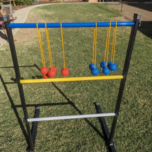 (White rope) 6pack Professional Ladder Golf Bolas For Camping Receptions Team Building for Backyard Beach Game Yellow rope