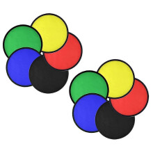 10Pcs Foldable Flying Discs Folding Kids Playthings Household Kids Disc Toys (Random Color)