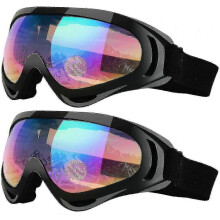 (COLOR 2) 1948: Ski Goggles for Kids, Pack of 2, Snowboard Goggles for Boys and Girls