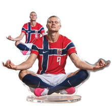 (Meditate, 15cm) Haaland World Cup Scene Acrylic Figure Stand 15cm Desktop Decoration Physical Gift Merchandise Funny Material