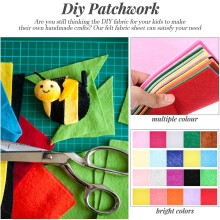 20 Stück DIY-farbige Vliesfilzplatten 30 x 30 cm, mehrfarbiger Patchworkstoff