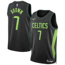 (XL) 25/26 No. 7 Brown Heat-Pressed Celtics Jersey
