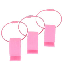 12Pcs Flying Disc Clips Clamp for Outdoor Activity Pink Pe Material