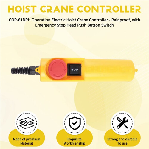 CLD-61HDR Operation Electric Hoist Crane Controller - Rainproof, with Emergency Stop  Push Button 2