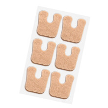 6Pcs Adhesive Backing Shoe Inserts for Foot Comfort Half Size U Shape Callus Pads with Breathable Metatarsal Cushioning color