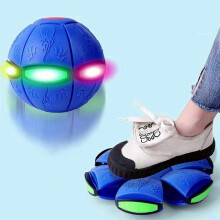 Magics Ball Toy with Lights for Kids Boys and Girls | UFO Portable Flying Saucer Toys Stomp Magics Ball | Creative Decompression Ball Toy | Outdoor Gi