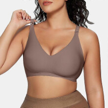 (2XL) OEAK Women Comfort Push Up Bras Wireless Seamless Full Coverage Bra Buttery Soft Everyday Tshirt Bra