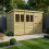 12 x 6 Pent Shed Tanalised (Single Door, With Windows) 1