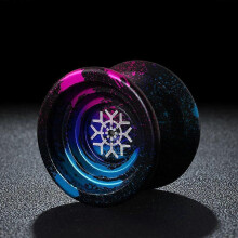 (Black powder blue XM) Aluminum Yo Yo For Kids Beginner