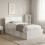 VidaXL vidaXL Headboard Cabinet with Storage High Gloss White Engineered Wood 1