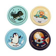 Soft Cartoon Pattern Kids Flying Disc Toy PU Parent Child Kindergarten Outdoor Beach Sports Toys