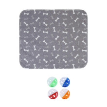 (S, Gray) Pet Diaper Pad Anti Slip Dog Training Mat Polyester Fast Drying Surfaces Durable Edges Easy To Clean White S