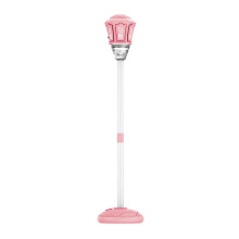 (Pink) Street Lamp Bubble Blower with LED Lights Music And Automatic Bubbles