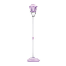 (Purple) Street Lamp Bubble Blower with LED Lights Music And Automatic Bubbles