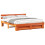 VidaXL vidaXL Bed Frame with Headboard Brown 200 x 200 cm Solid Pine Wood 3