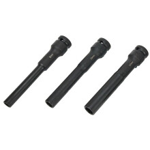 3PCS 1/2 Drive Hex Socket Impact Wrench 8/10/12mm Adapter Spanner Converter Square Hole for Pneumatic Air Tool