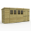 14 x 4 Pent Shed Tanalised (Double Door, With Windows) 2
