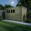 14 x 4 Pent Shed Tanalised (Double Door, With Windows) 3