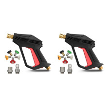 2set Pressure Washer 4000 PSI Upgrade Version Car Power Washer with M22-14 mm and 3/8 Inch Quick Inlet Connector