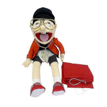 (Rock Boy Jeffy) Soft Plush Jeffy Hand Puppet Cartoon Cosplay Doll Puppet, Ideal Gift for Kids Games