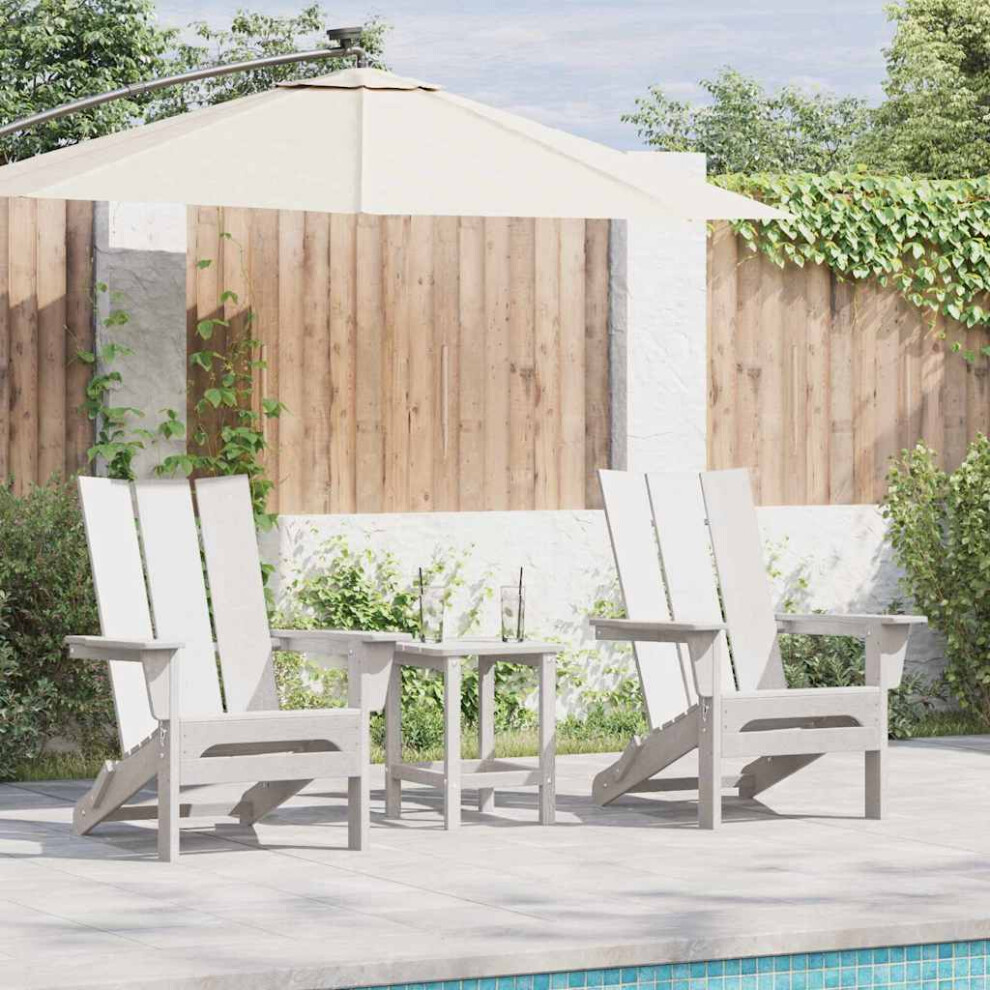 Vidaxl Garden Chair 2 Pcs White 80.5 X 74.5 X 92 Cm Polyethylene