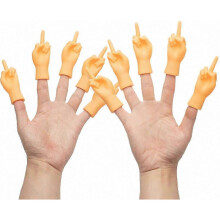 TikTok 10 Pcs Tiny Middle Finger Puppets Miniature Small Hands Little Finger Puppets