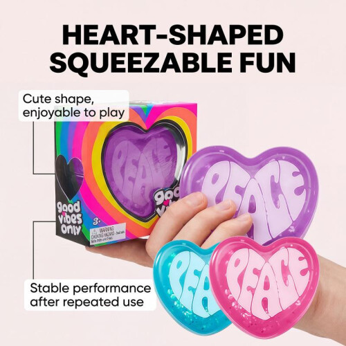 (Pink) Heart Squishy Toy Slow Rising Stress Relief Soft Hand Feeling Creative Portable Decompression Gift 2
